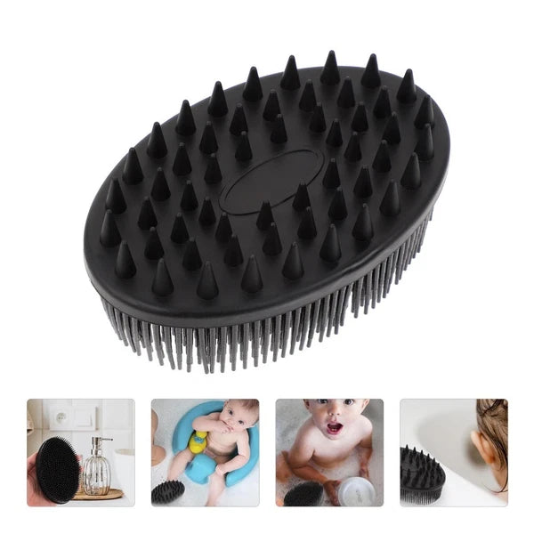 Double-sided Baby Shower Brush Silicone Body Scrubber Bath Massage Brush