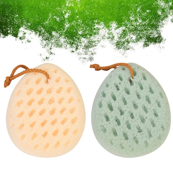 2 Pcs Shower Wipe Soft Bath Sponge Bathtub Scrubber Brush Exfoliating