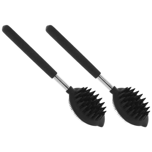 2 Pcs Bath Brush Child Ergonomic Silicone Body Scrubber Back for Shower