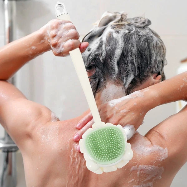 Bath Brush Exfoliating Body Scrubber Shower with Long Handle Wash