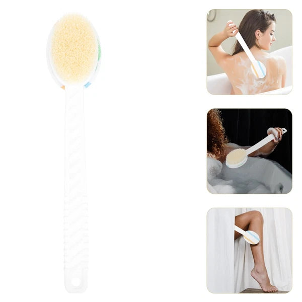 Double-head Shower Brush Man Long Handle Bath Back Cleaning Washing