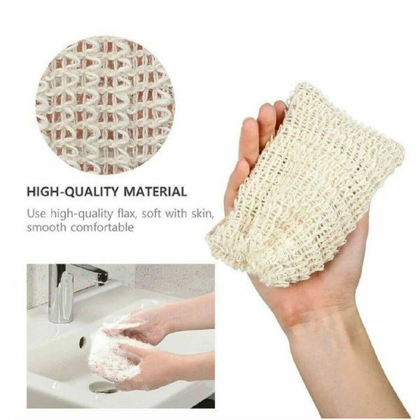1-5 Pack Faux Sisal Soap Bag Exfoliating Soap Saver Pouch Holder US