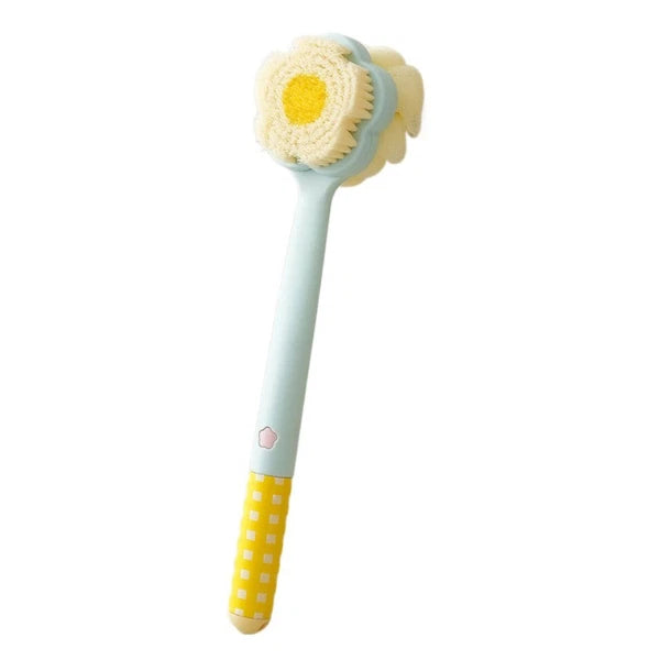 Dual-Sided Dopamine Flower Bath Brush Flower Design Back Scrubber  Spa