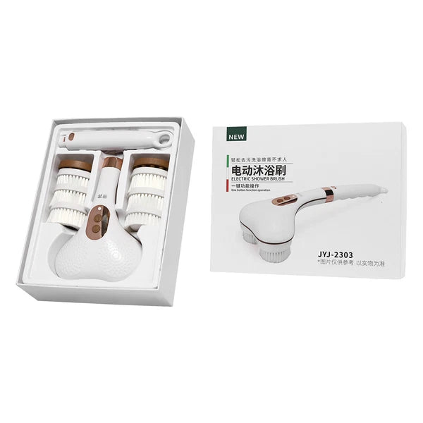 Electric Spin Scrubber Bath Brush Double Head Electric Rotation Body Brush