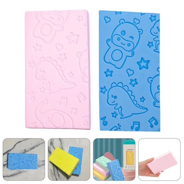 2 Pcs Bath Scrub Sponge Brush Newborn Skin Exfoliator for Body Scrubber Shower