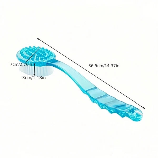 Long Handle Shower Body Bath Brush Skin Back Massage Scrubber Bathroom Tool - UK