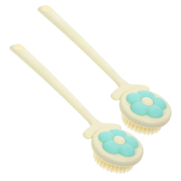 2 Pcs Flower Bath Brush Man Back Scratcher Lotion Applicator for Women