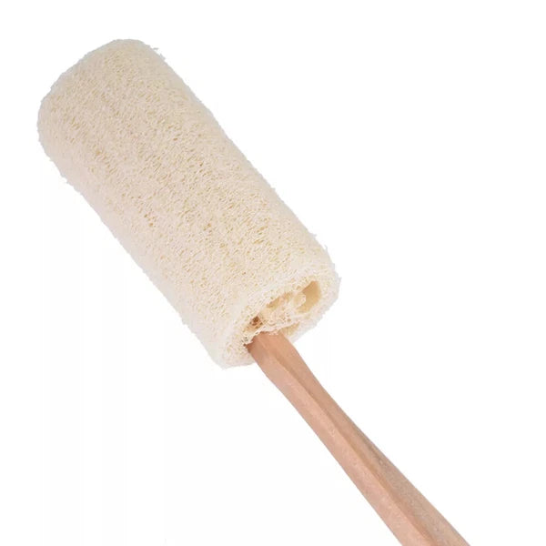 2/4Pcs Wood Loofah Back Scrubber Brush Bath Body Exfoliating Long Handle Massage