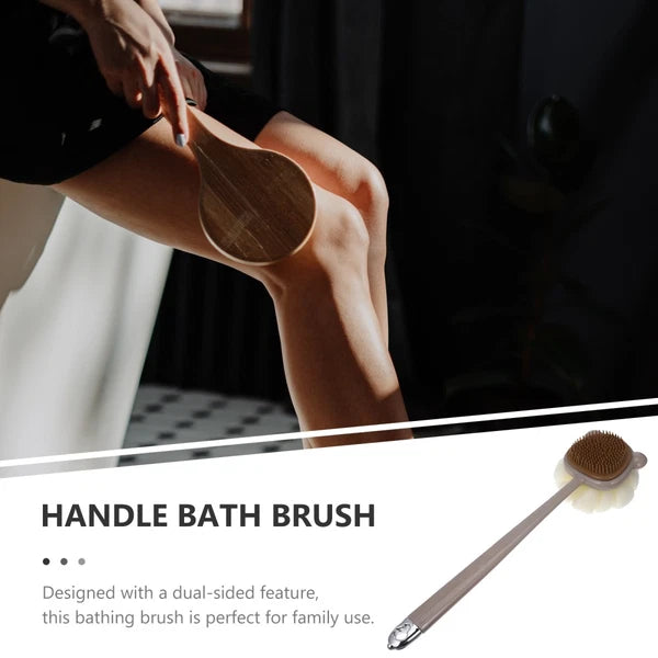 Long Handle Body Shower Brush with Dual Sided Soft for Gentle Cleansing
