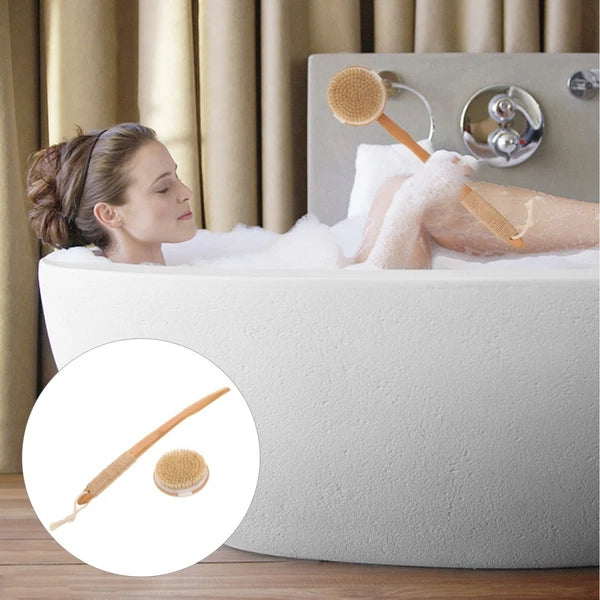 Removable Bath Brush Elderly Back Scrubber for Shower Exfoliating
