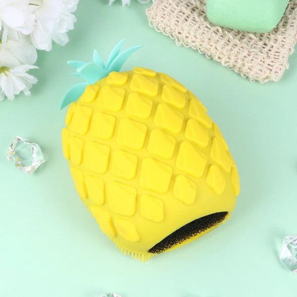 Pineapple Shower Brush Child Baby Silicone Scrubber Exfoliating Body