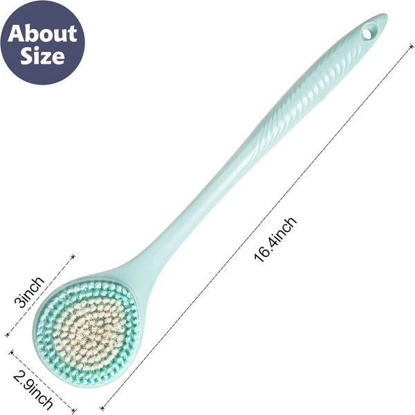 16 Inch Long Handle Bath Brush Back Scrubber Soft Nylon Bristles for Shower