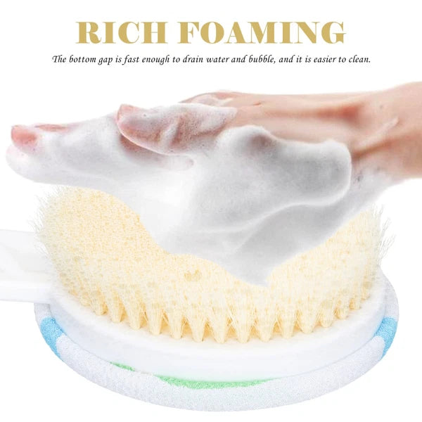 Double-head Shower Brush Man Long Handle Bath Back Cleaning Washing