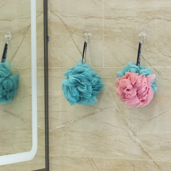 FRCOLOR 5pcs Bath Shower Balls Pouf Loofah Full Lather Exfoliating Mesh Brush