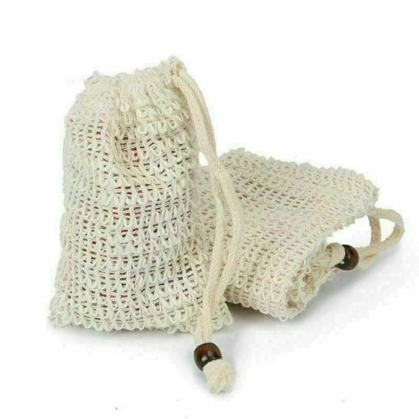 Natural Sisal Soap Bag Soap Saver Net Mesh Exfoliator Foaming Pouch Soft forSkin