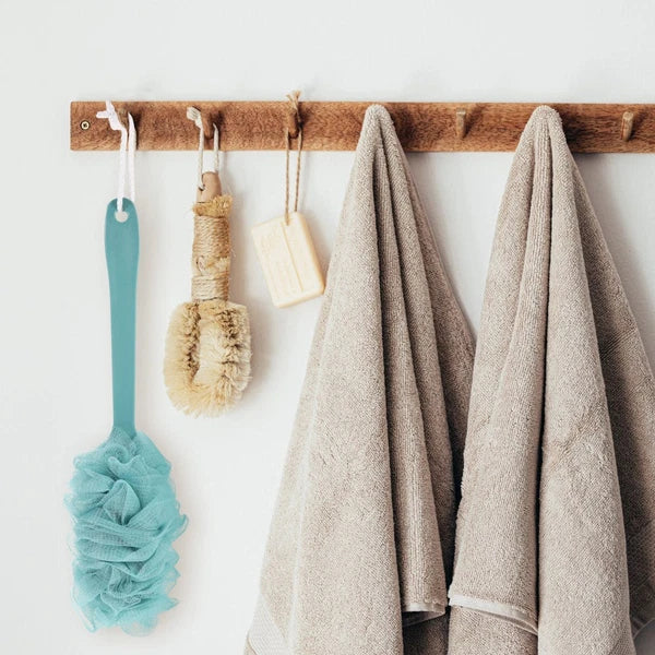 Bath Scrubber Brush Long Handle Shower Body Sponges Back Nylon Mesh Brush for