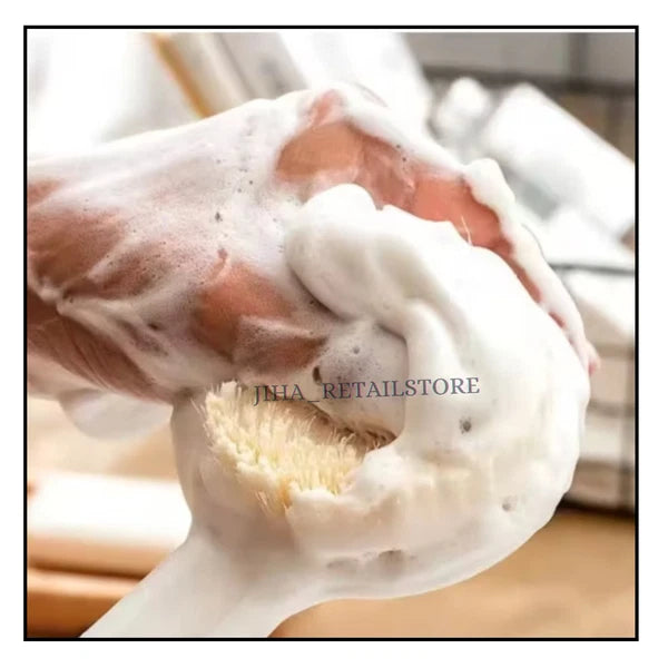 14” Long Handle Bath Body Brush Soft Bristles Exfoliating Back Shower Scrubber