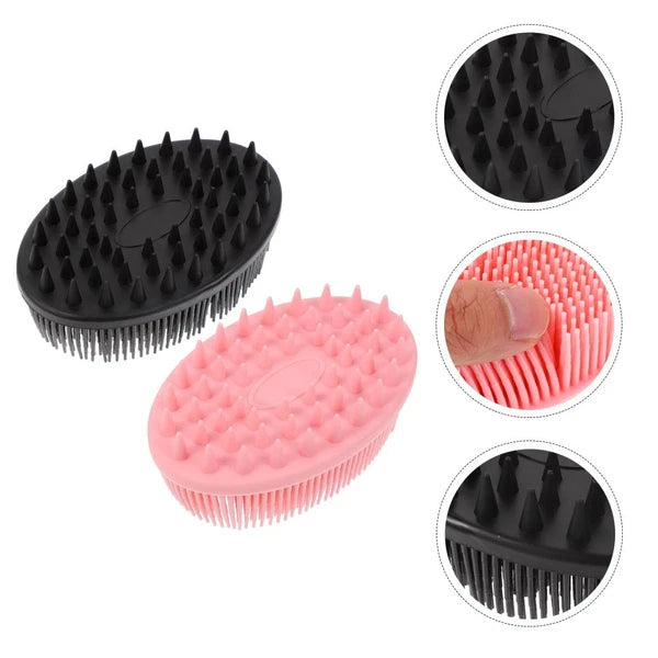 Double-sided Baby Shower Brush Silicone Body Scrubber Bath Massage Brush