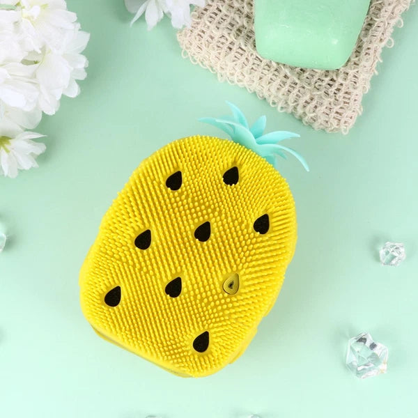 Pineapple Shower Brush Child Bath Scrubber Cleaning Silicone Body