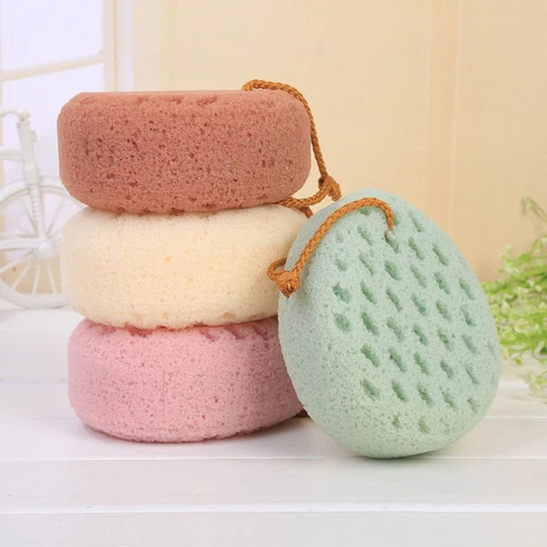 2 Pcs Shower Wipe Soft Bath Sponge Bathtub Scrubber Brush Exfoliating