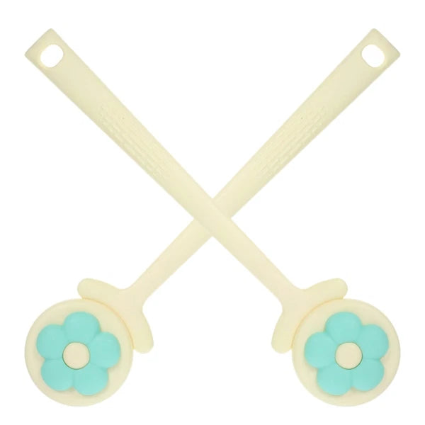 2 Pcs Flower Bath Brush Man Back Lotion Applicator for Men Exfoliator