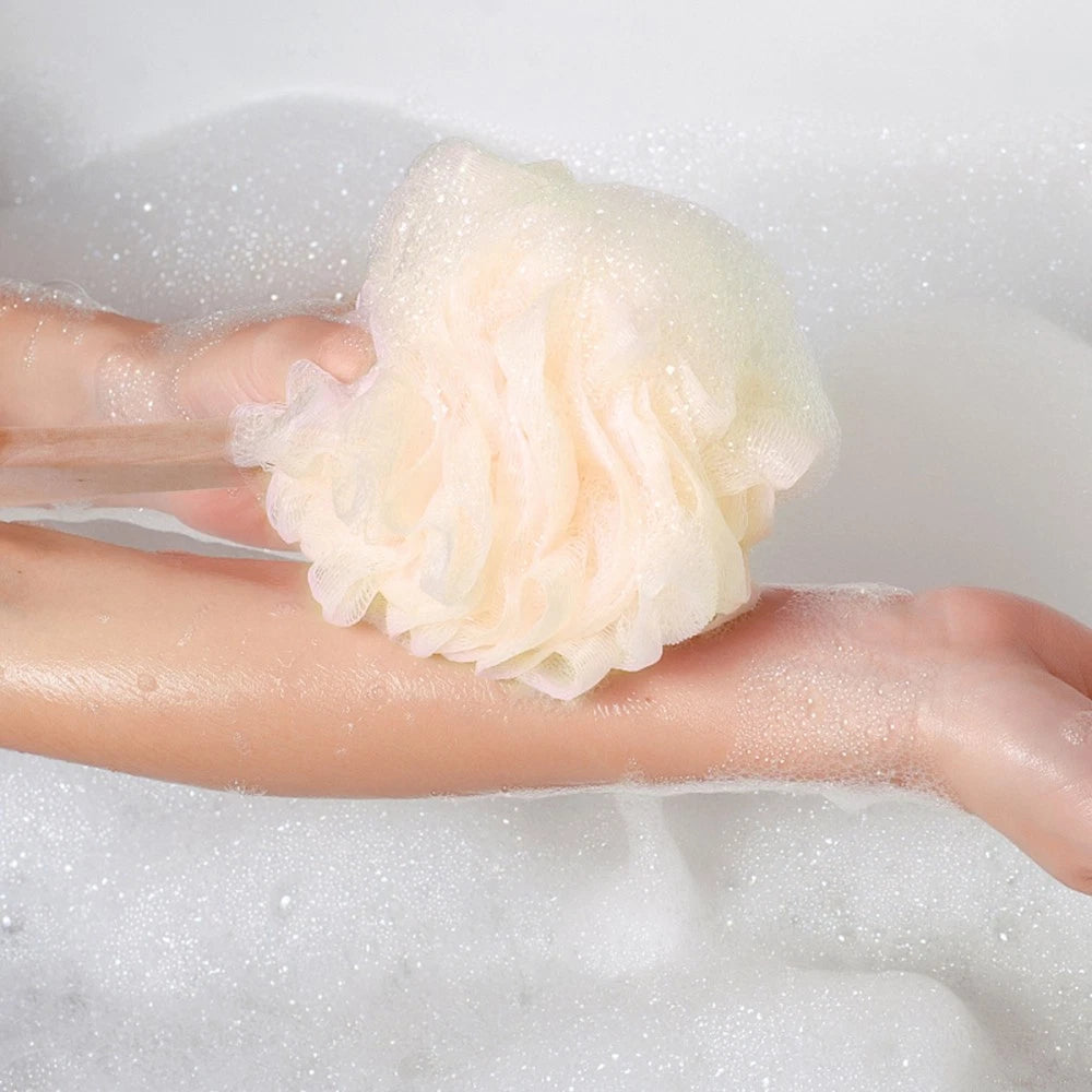 Exfoliating Bath Sponge Brush Long Handle Loofah Back Scrubber for Shower