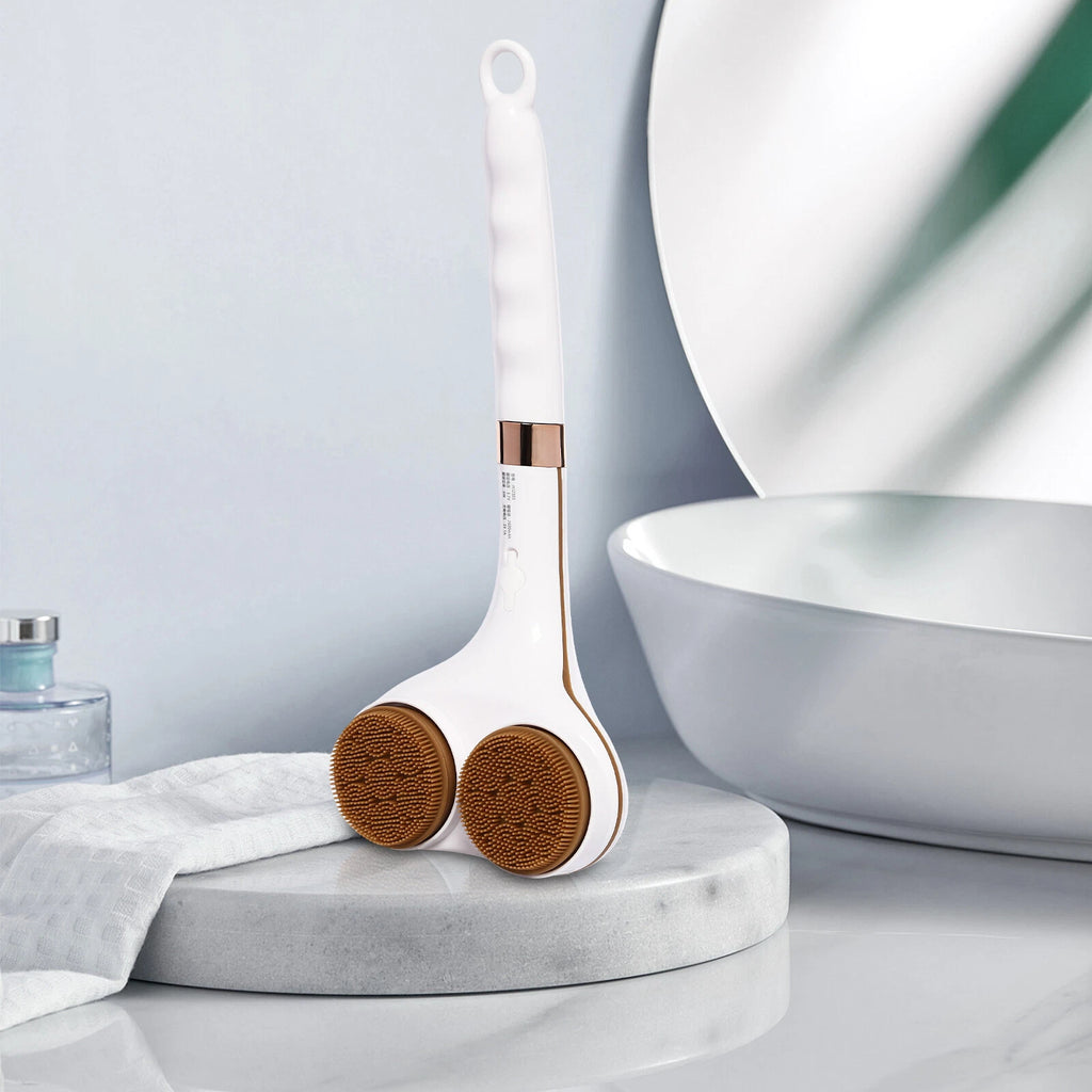 Electric Spin Scrubber Bath Brush Double Head Electric Rotation Body Brush