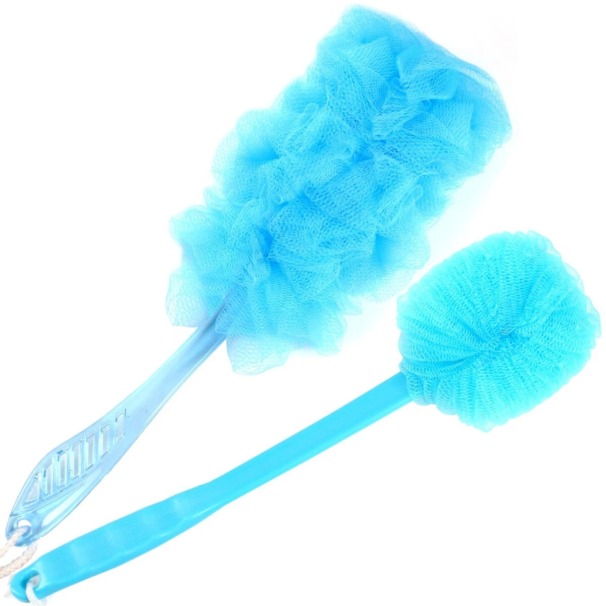 BACK SHOWER SCRUBBER Small/Large Soft Brush Loofah Sponge LONG HANDLE Bath Body