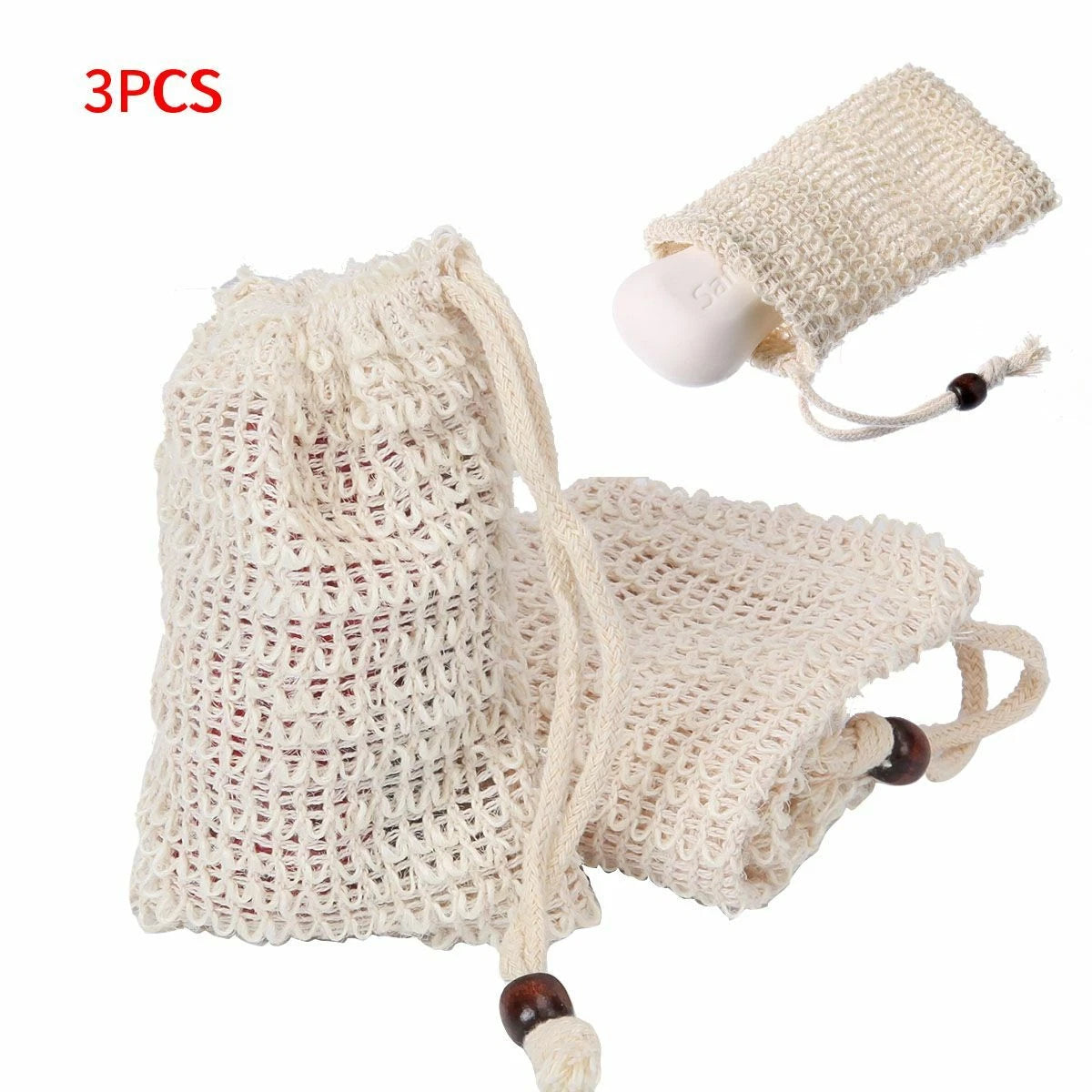 Soap Saver Bag Natural Sisal Exfoliating Soap Pouch for Foaming Drying Soap Bars