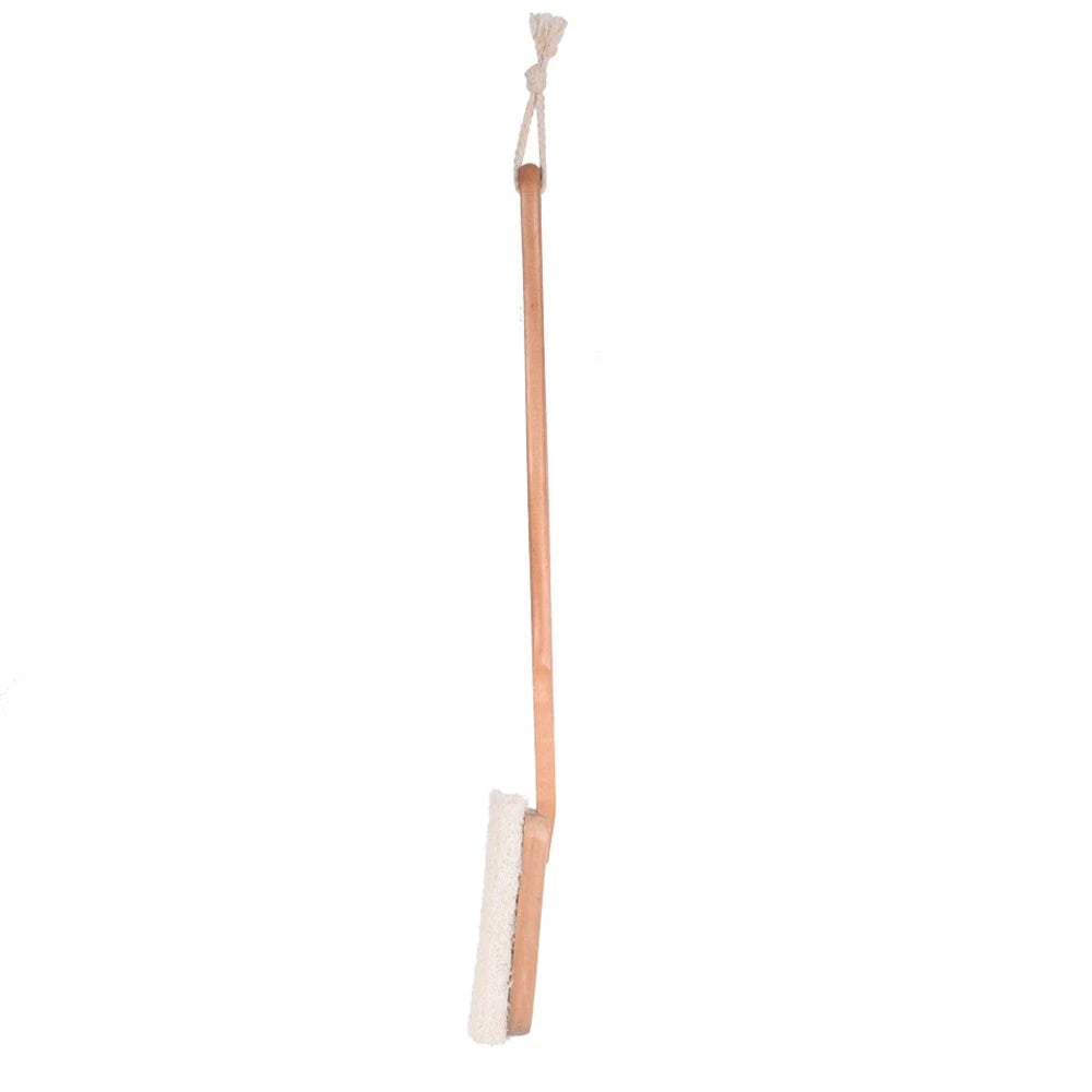 1pc Loofah Bath Brush Long Handle Shower Scrubber Detachable Exfoliating Brush