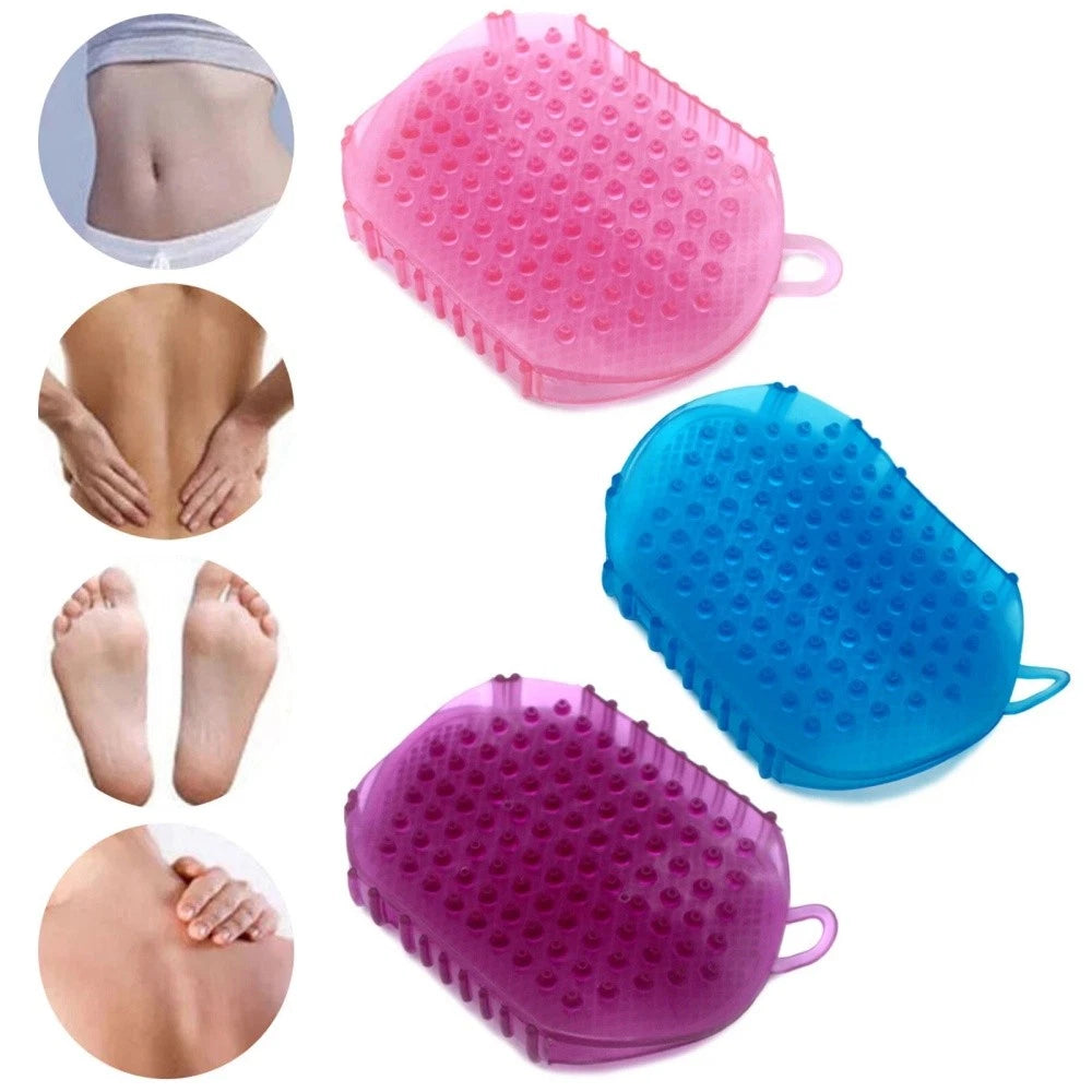 Soft Silicone Body Anti Cellulite Massage Glove Scrub Bath Shower Spa Tool UK