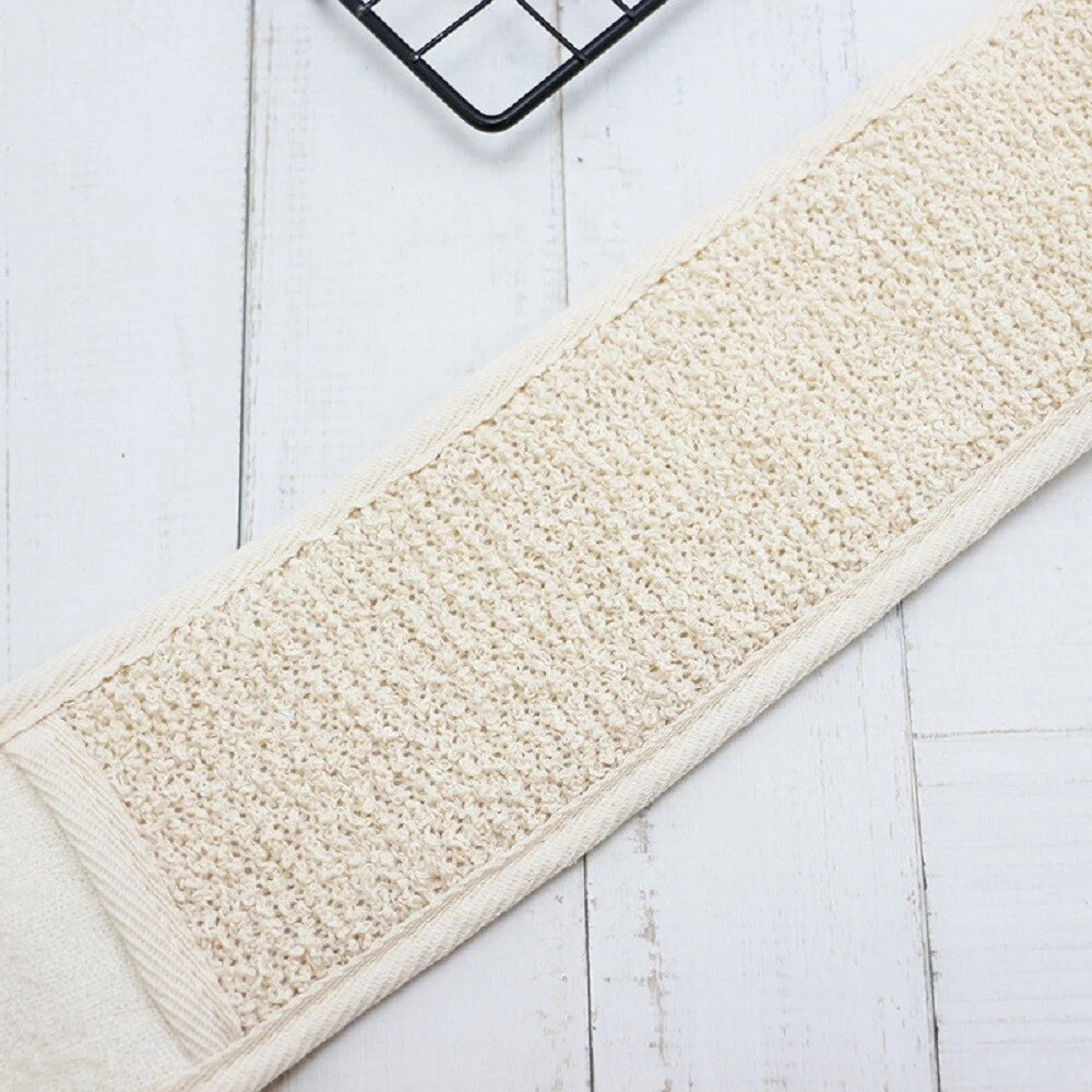 Back Scrubber Exfoliating Body Loofah Brush Bath Shower Double Sided Long Belt