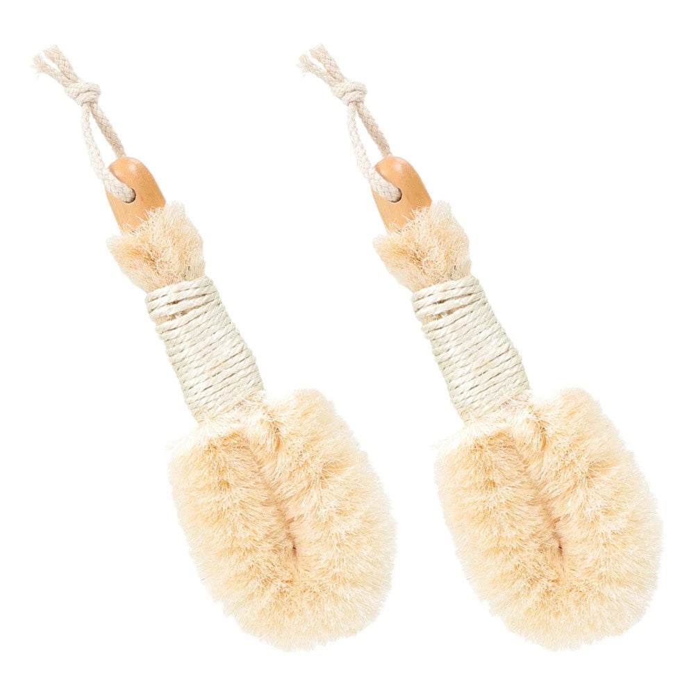 2 Pcs Silk Bath Brush Miss for Body Exfoliating Shower Brushes Scrubber