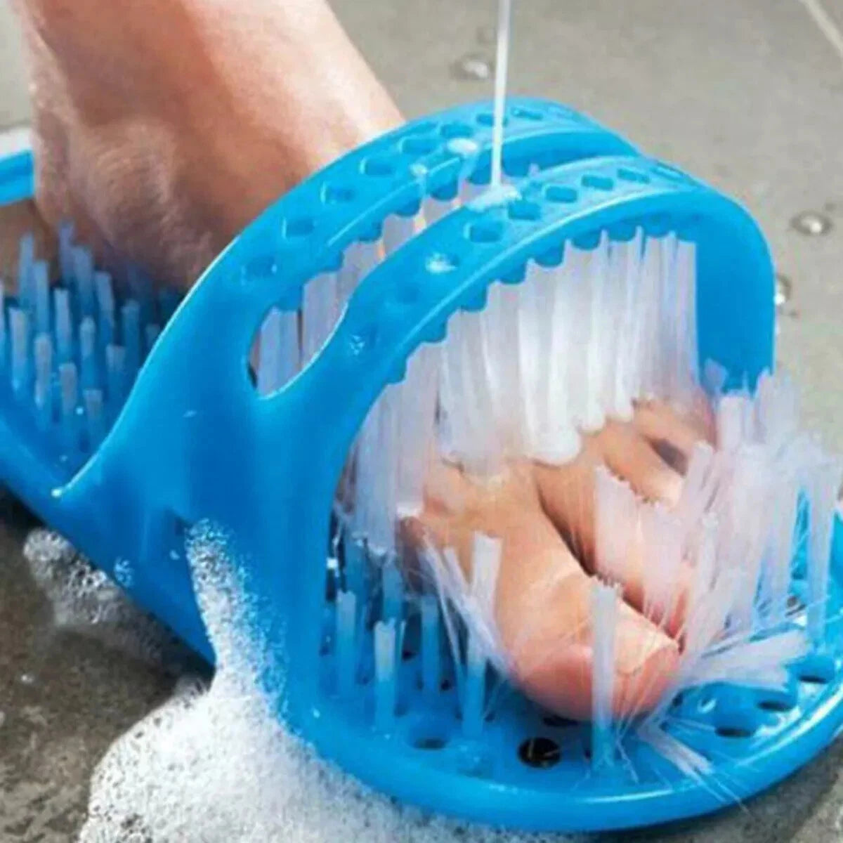 2 in 1 Foot Scrubber Brush Slipper Bath Shower Spa Cleaner Scrub Feet Massage UK