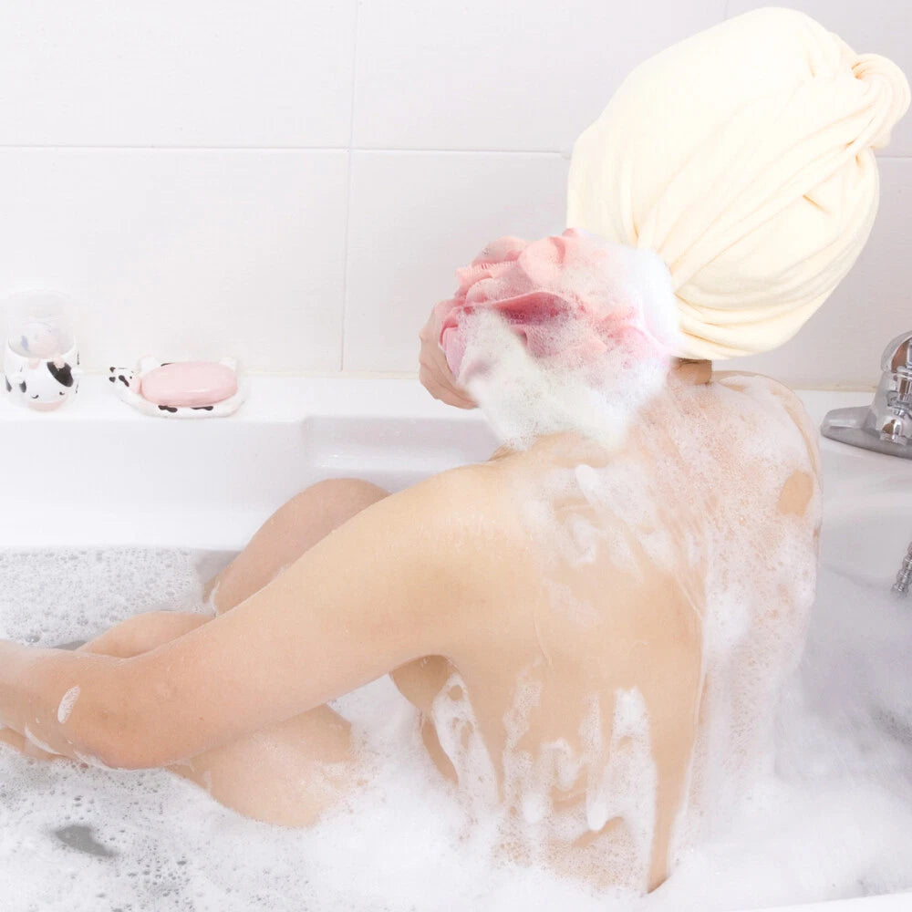 FRCOLOR 5pcs Bath Shower Balls Pouf Loofah Full Lather Exfoliating Mesh Brush