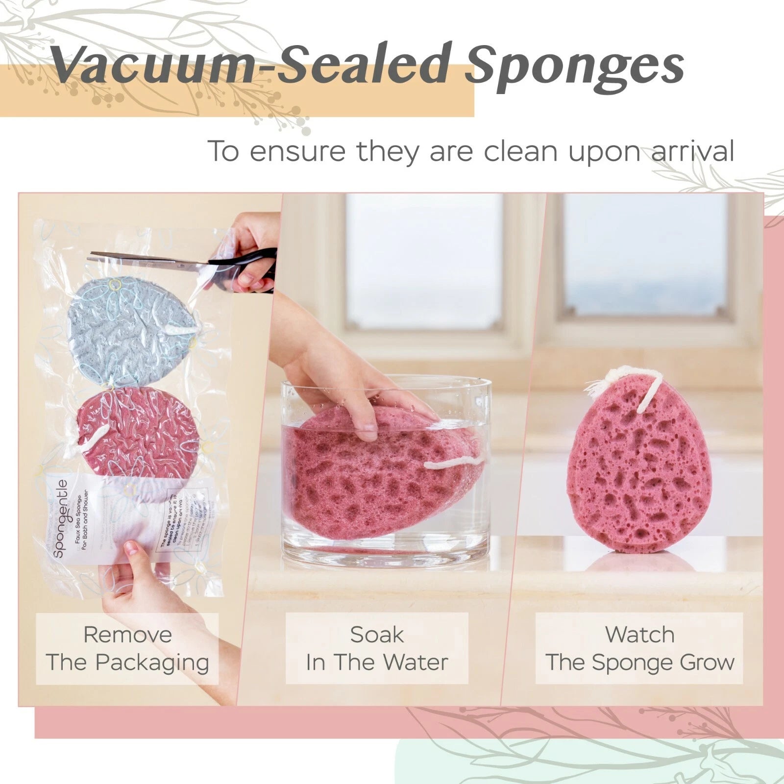 Spongentle Ultra Soft Body Loofah Sponge 2 Pack for Bath and Shower
