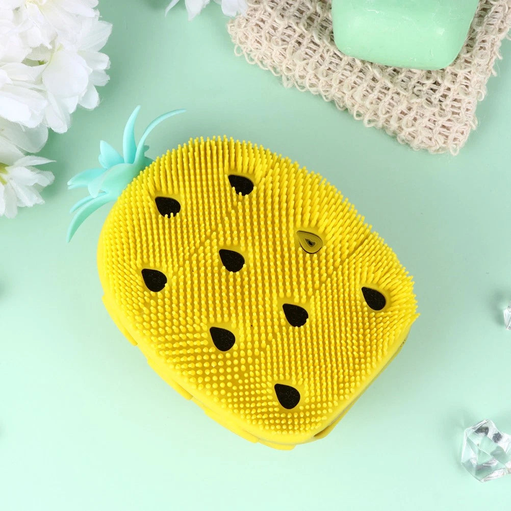 Pineapple Shower Brush Child Bath Scrubber Cleaning Silicone Body