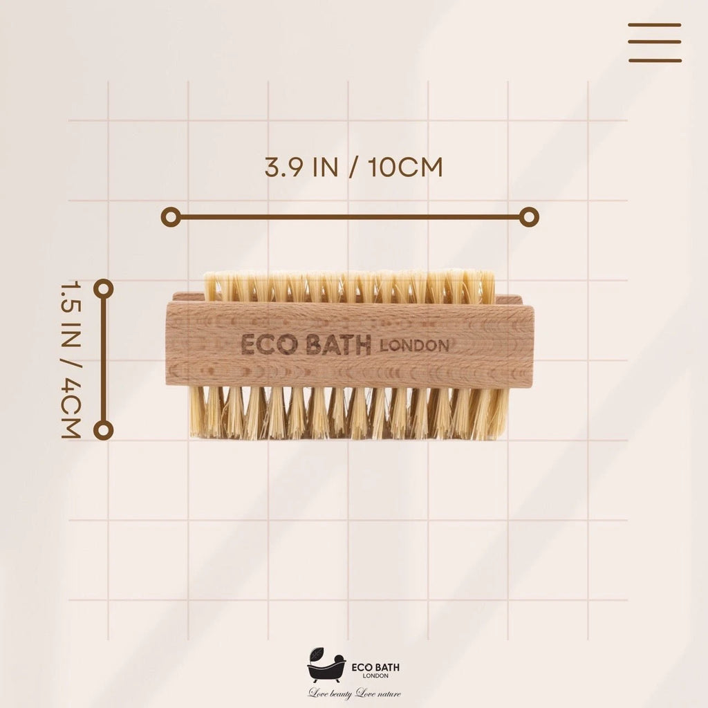 Eco Bath Natural Sisal Nail Brush Collection - Available in Beech Wood, Walnut W