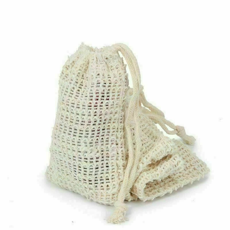 Natural Sisal Soap Bag Soap Saver Net Mesh Exfoliator Foaming Pouch Soft forSkin