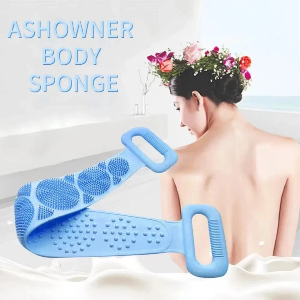 Silicone Body Scrubber – Gentle Exfoliating Shower & Bath Brush for Cleansing