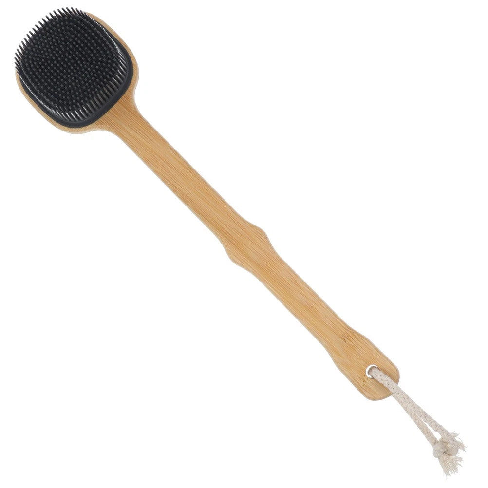 Bath Brush Elderly Exfoliating Back Scrubber Silicone Body with Handle