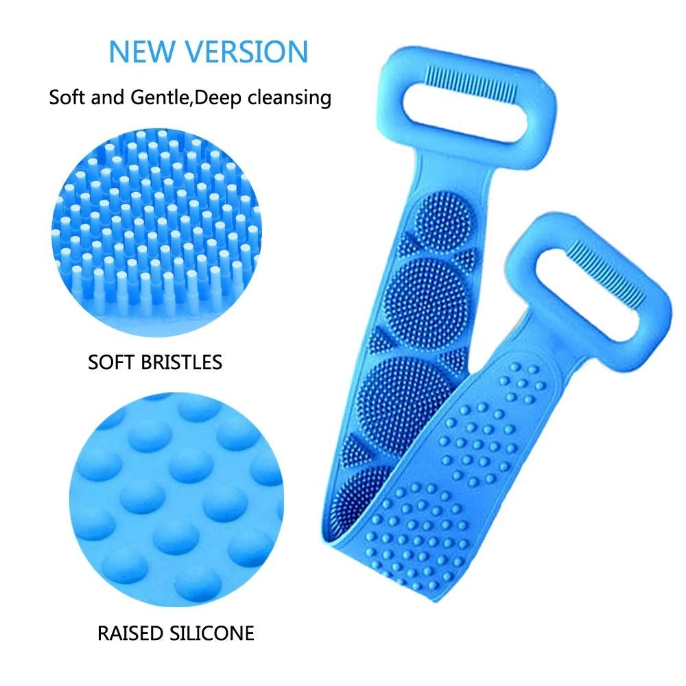 Silicone Body Scrubber – Gentle Exfoliating Shower & Bath Brush for Cleansing
