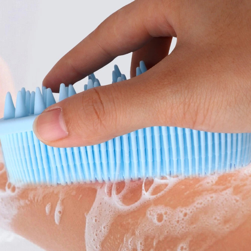 2 Pcs Bath Massage Brush Baby Silicone Brushes Shower Cleaning Scrubbers