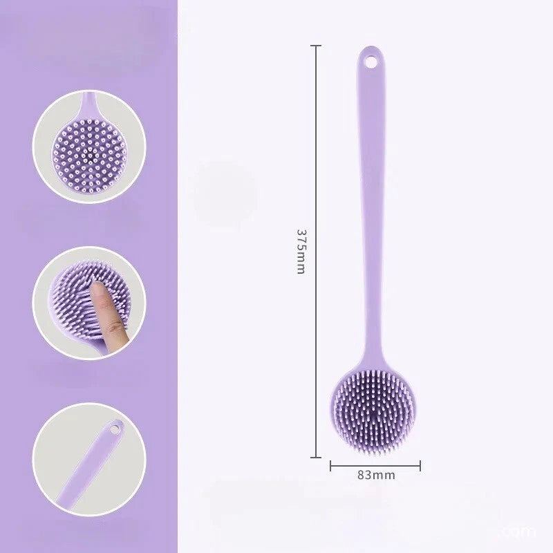 Bath Shower Brush with Handle – Soft Back Scrubber & Exfoliating Skin Massager