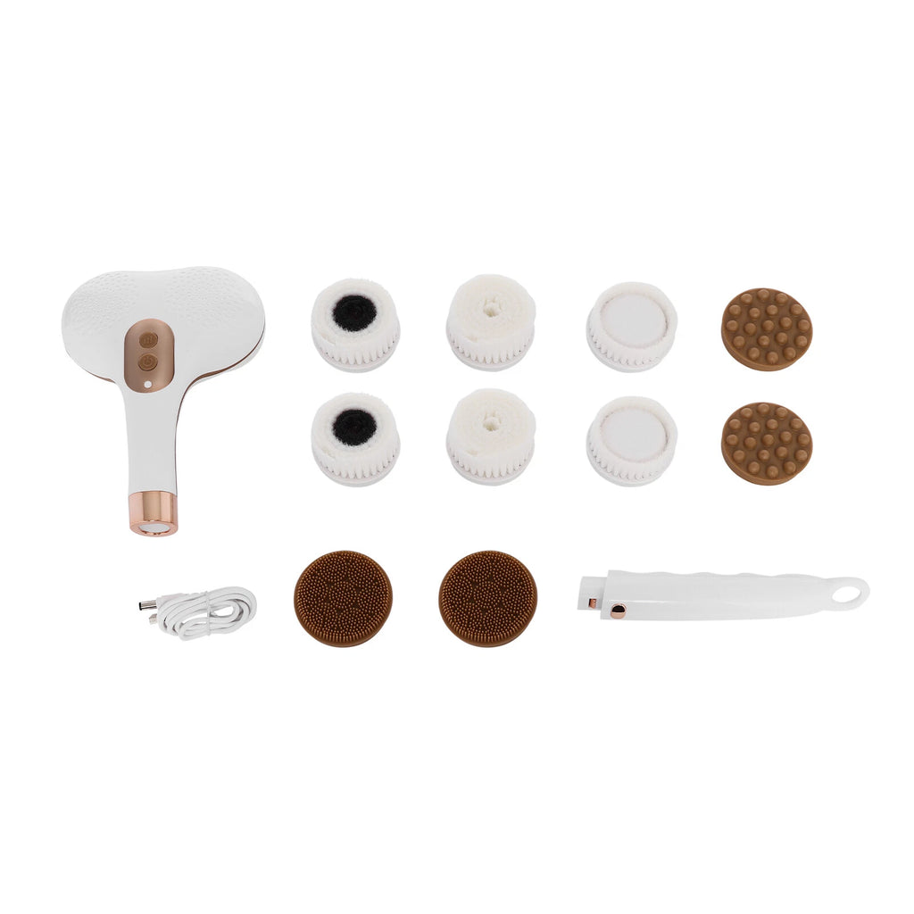 Electric Spin Scrubber Bath Brush Double Head Electric Rotation Body Brush