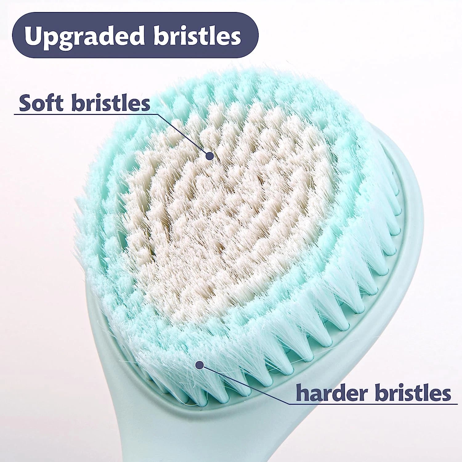 Back Bath Brush Long Handle for Shower - Soft Brush for Men & Women(16.4" Long),