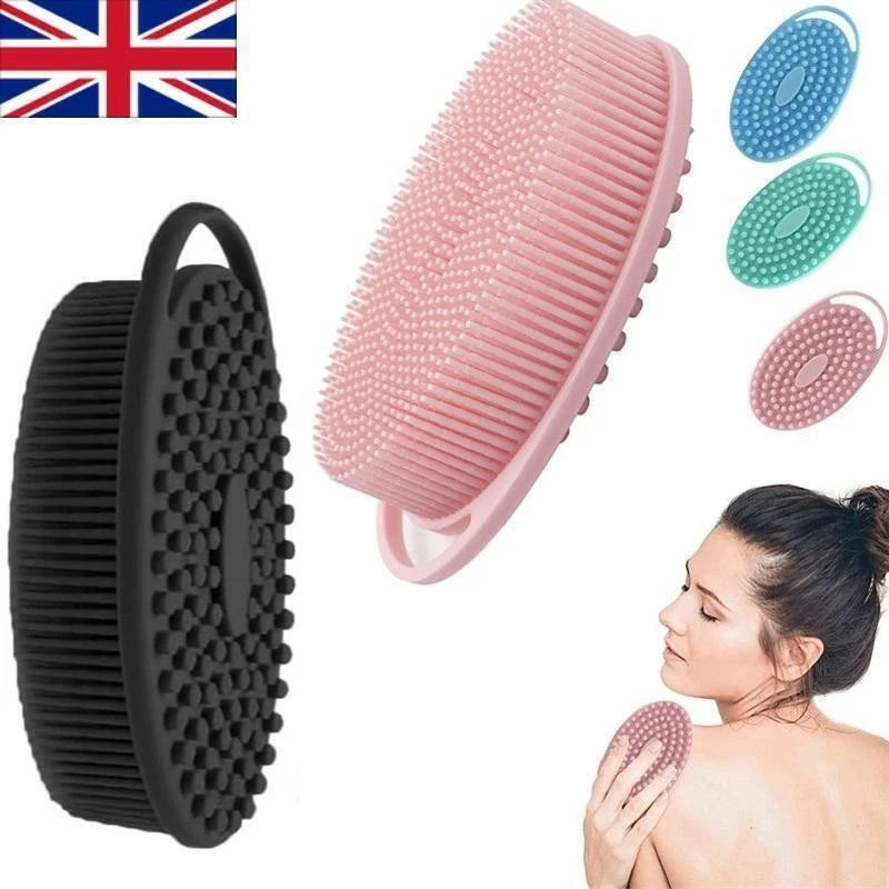 Silicone Body Scrubber Dual-sided Bath Shower Body Massage Exfoliation Brush