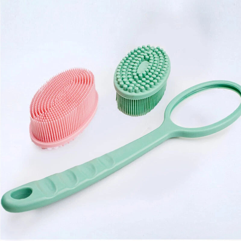 Silicone Bath Brush Soft Hygienic Exfoliating Shower Washing Comb Massage Tool