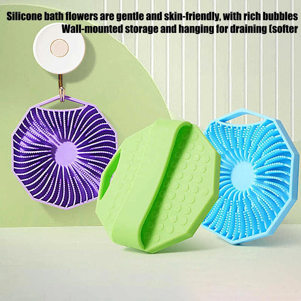 Set Of 2 Body Scrubber Exfoliation For Home Bath Silicone Exfoliator Scrub Brush