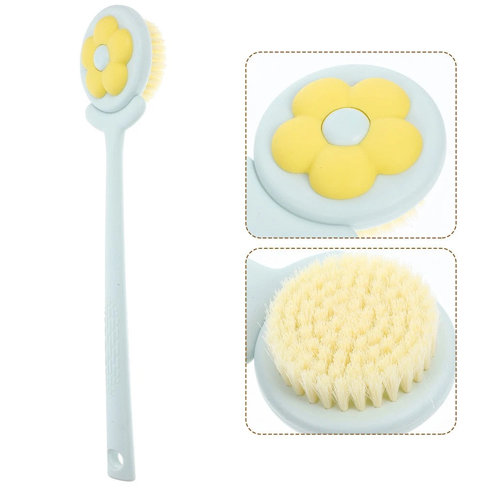 2 Pcs Flower Bath Brush Man Back Lotion Applicator for Men Women